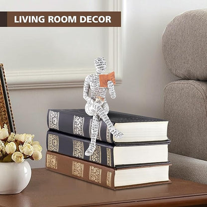 GRAPMKTG Home Decor Pulp Reading Women Thinker Statue Aesthetic Sculpture Room Decor Modern Abstract Decoration on Shelf Table Desk for Living Room Office Bedroom B