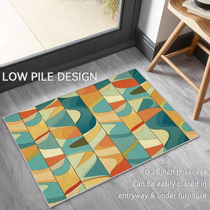 Abstract Rug 6x9 - Abstract Rug, 6x9 Rug, Colorful Swirl Area Rug & Room Decor, Psychedelic Carpet & Home Decor, Washable Non Slip Anti Skid Rugs