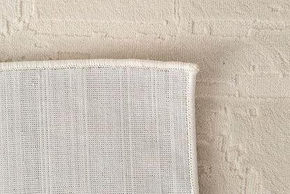 Revival Rugs Ebb 5'3"x8' Washable Area Rug for Living Room Bedroom - 100% Recycled Oeko-TEX Certified, Medium Pile, Beige, Cream