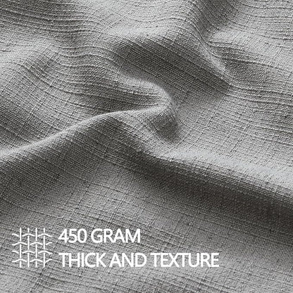 MIULEE Pack of 2 Thick Textured Couch Throw Pillow Covers, Grey Decorative Pillow Covers 20x20, Neutral Linen Cushion Cases for Sofa Bed Living Room Modern Farmhouse Home Decor, No Filling
