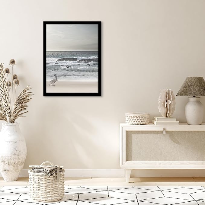 Americanflat 19x25 Poster Frame with Polished Plexiglass - Black Picture Frame - Wide Photo Frames Made of Engineered Wood for Vertical or Horizontal Wall Display - Epic Collection - Black