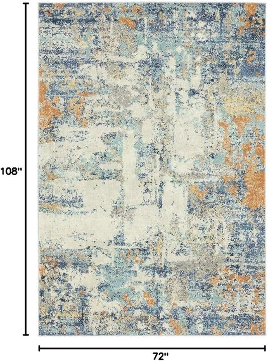 LUXE WEAVERS Kingsbury Abstract Multi 6x9 Area Rug 7663