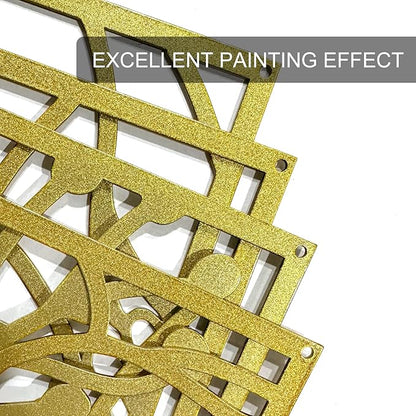 Glamativity 4 Pack Gold Wall Art Decor, Minimalist Single Line Real Metal Wall Art, Woman's Body Shape Abstract Wall Art (Gold Classic Style, 17 x 11.8'')