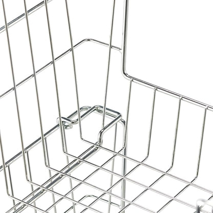 TRINITY 2-Pack Stackable Metal Wire Storage Baskets With Handles, EcoStorage Chrome, 11 Inches