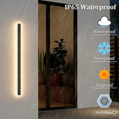 2 Pack 40Inch Long Outdoor LED Wall Lights 3000K Modern Exterior Wall Light Fixtures IP65 Waterproof for House Porch Courtyard