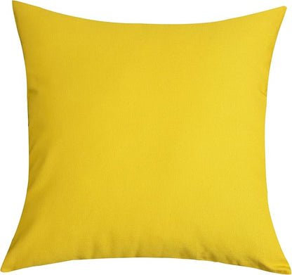 TangDepot Cotton Solid Throw Pillow Covers, 12" x 12", Yellow
