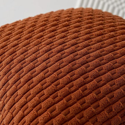 Kevin Textile Fall Throw Pillow Covers Soft Corduroy Decorative Set of 2 Boho Striped Pillow Covers Pillowcases Farmhouse Home Decor for Couch Bed Sofa Living Room 16x16 Inch Rust Brown