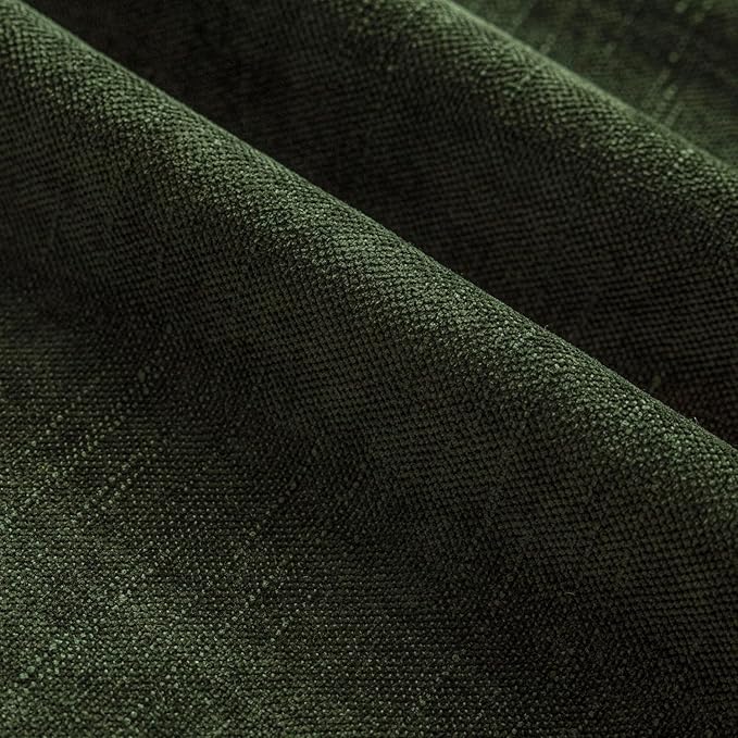 Foindtower Pack of 2 Soft Textured Chenille Throw Decorative Pillow Covers Square Accent Solid Cushion Cover Neutral Farmhouse Pillow Case for Couch Sofa Bedroom Living Room 18x18 Inch,Dark Green