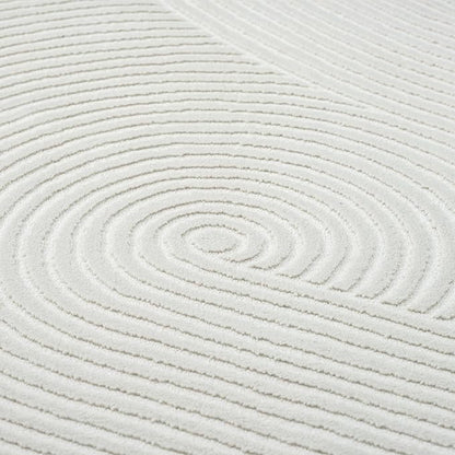 Abani Cream Area Rug for Living Room, Bedroom - Zen Reiki Pattern- 4 x 6 -Durable & Easy to Clean