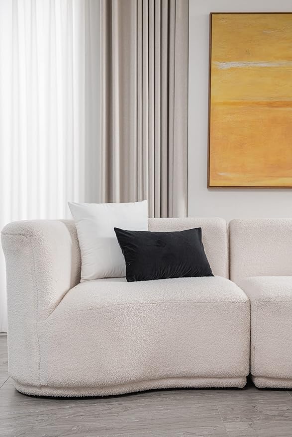 Decorative Pillow Cases 18x18 White: 2 Pack Cozy Soft Velvet Square Throw Pillow Covers for Farmhouse Home Decor