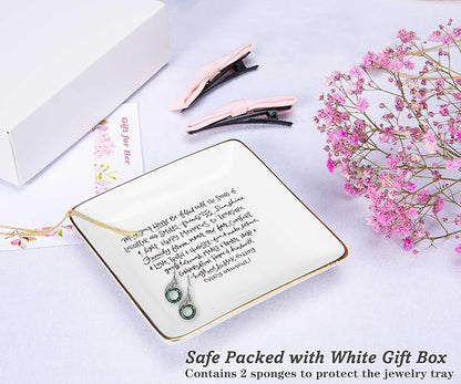 Jewelry Tray Trinket Holder Ring Dish - Perfect Homeowner Gift for New House, First Time Homeowner Congratulations, Housewarming Present