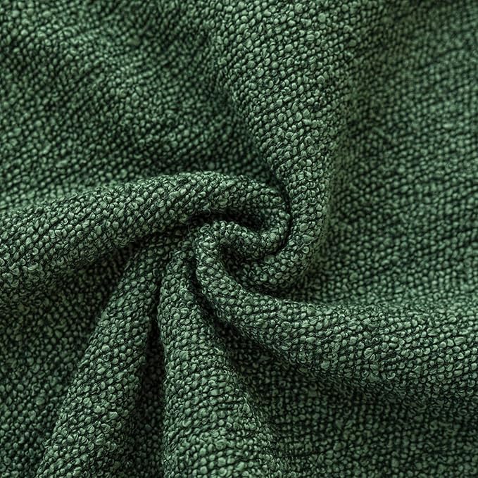 Foindtower Decorative Textured Boucle Throw Pillow Covers Accent Solid Pillow Cases Neutral Soft Cozy Couch Cushion Case for Chair Sofa Bedroom Living Room Home Decor 26x26 Inch,1PC,Pine Green