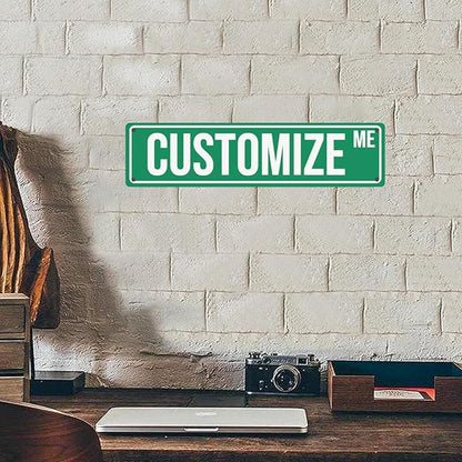 Generic Bulk Custom Aluminum Sign, Customized Personalized Metal Signs Add Text Logo Image For Garden Office Business Farm Home Bar Indoor Outdoor 4"x18", White