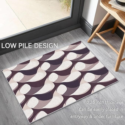 Abstract Rug 5x7 - Abstract Area Rug, 3x4 Rug, Contemporary Rug & Home Decor, Modern Carpet & Room Decor, Washable Non Slip Anti Skid Rugs