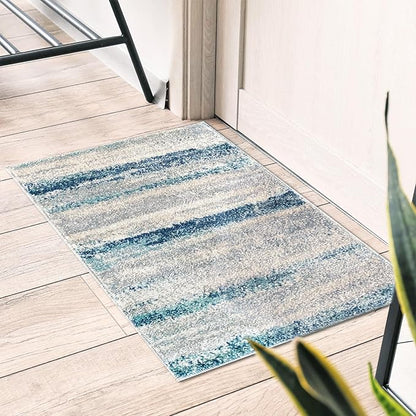 LUXE WEAVERS Tower Hill Abstract Blue 2x3 Area Rug