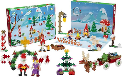 Plus Plus Christmas Advent Calendar 2025, 25 Kids Building Block Toys, Mini 3D Puzzle Kits, Fun Holiday Countdown Stem Gifts, 600 Pieces - Deluxe