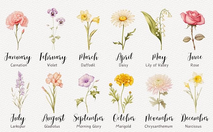 Personalized Birth Flower Ring Dish, Custom Floral Name Jewelry Dish, Trinket Tray for Women Bridesmaid Friends Sisters Siblings Bestie Gift for Birthday, Wedding, Engagement