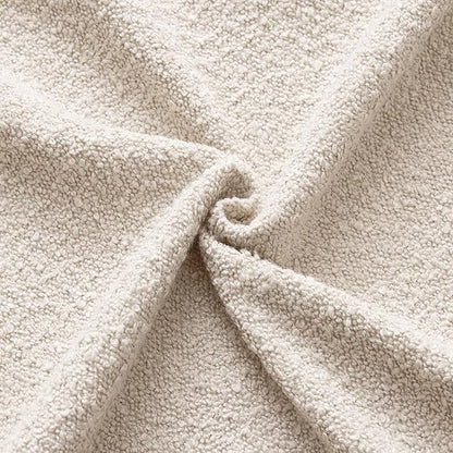 ANRODUO Pack of 2 Textured Boucle Throw Pillow Covers Soft Beige Euro Decorative Accent Solid Pillow Cases Cozy Modern Couch Cushion Case for Chair Sofa Bedroom Living Room Home Decor, 22 x 22 Inch