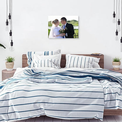 YYYYHPP Canvas Prints with Your Photos, Personalized Photo to Canvas Wall Art,Canvas Printing for Wedding, Family, Baby, Pets, Home Office Decor, Wrapped Frame 24"x18"