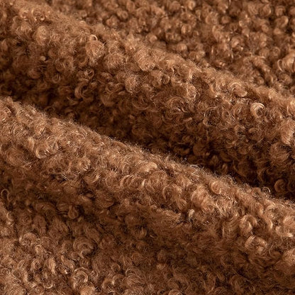 Yaertun Pack of 2 Faux Fur Throw Pillow Covers Decorative Sherpa Boucle Pillow Covers Fuzzy Soft Pillowcases Sheepskin Fleece Cushion Case for Couch Sofa Bed Living Room 12x20 Inch Brown