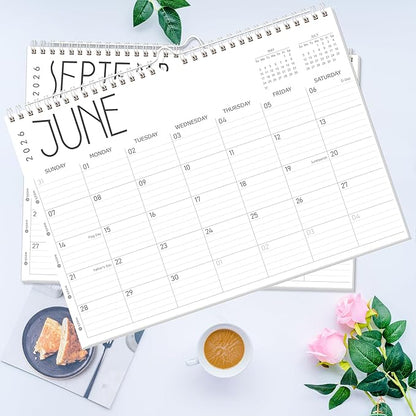 GuassLee Wall Calendar 2026 12 Months Planner Through Jan. 2026 to Dec 2026 17" X 12" Paper Monthly Planner Wall Hanging Calendar with Thick Paper for Easy Organizing