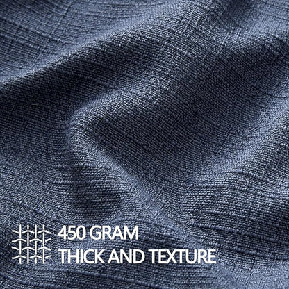 MIULEE Euro Sham Pillow Covers for Bed 26x26, 2 Pack Navy Blue Thick & Textured Decorative Throw Pillow Covers, Neutral Linen Cushion Cases, Modern Farmhouse Home Decor, No Filling