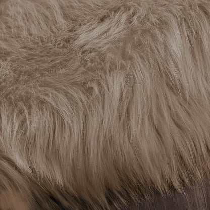 Latepis Beige Faux Fur Rug 8x10, Faux Fur Sheepskin Rug for Living Room, Fluffy Washable Fuzzy Rugs Carpet for Bedroom, Luxury Room Decor, Rectangle