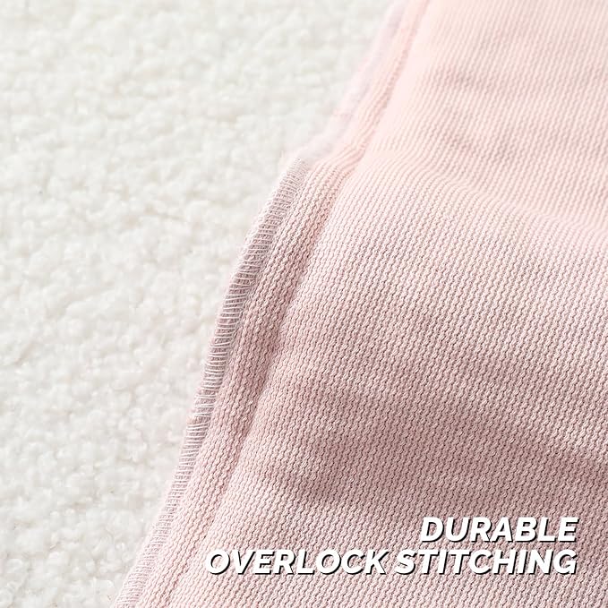 FUTEI Pink Throw Pillow Covers 26x26 Inch Set of 2,Furry Faux Fur Teddy Boucle Textured Cushion Covers,Soft Fluffy Decorative Euro Pillow Shams,Home Decor for Couch Bed Living Room Office Car