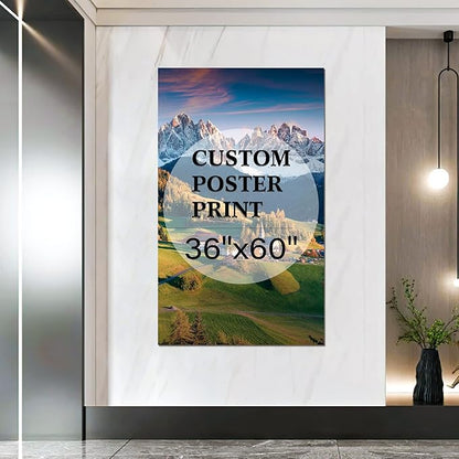 jenesaisquoi Custom Canvas Art Print 36" x 60", Upload Your Photo Image Custom Personalized Photo to Poster Printing Home Decor Wall Art Prints (Unframed)