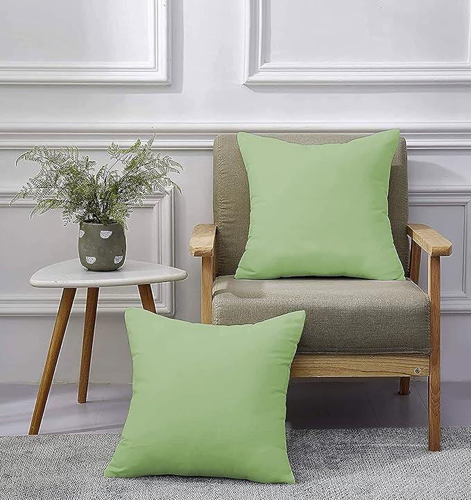 Upgrade Your Bedding Experience with The Made of 100% Cotton Euro Shams 2 Pack Cushion Cover 26"x 26"Size fits Decorative Cover. Envelope Closure Sage