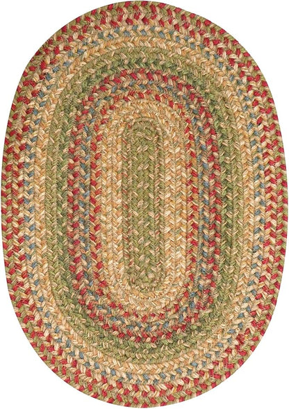 Homespice Azalea Jute Braided Oval Placemats, Warm Country Primitive Decor, Set of 6, 13x19 Multicolor Table Mats - Vibrant Colors, Durable, Easy to Clean and Protects Furniture