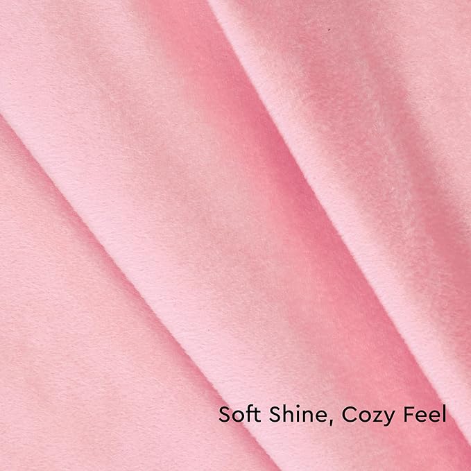 Encasa XO Velvet Throw Pillow Covers 16x16 in (40x40 cm) - Light Pink - No Inserts, Pack of 2 Cases | Solid Plain Dyed Soft & Smooth, Square Decorative Cushion Covers for Living & Bedroom
