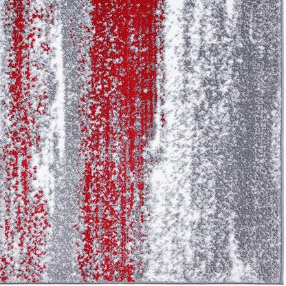 LUXE WEAVERS Modern Abstract Red 6x9 Area Rug