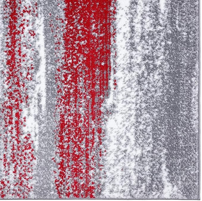 LUXE WEAVERS Modern Abstract Red 2x3 Area Rug