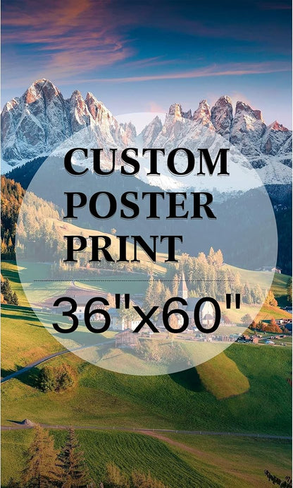 jenesaisquoi Custom Canvas Art Print 36" x 60", Upload Your Photo Image Custom Personalized Photo to Poster Printing Home Decor Wall Art Prints (Unframed)