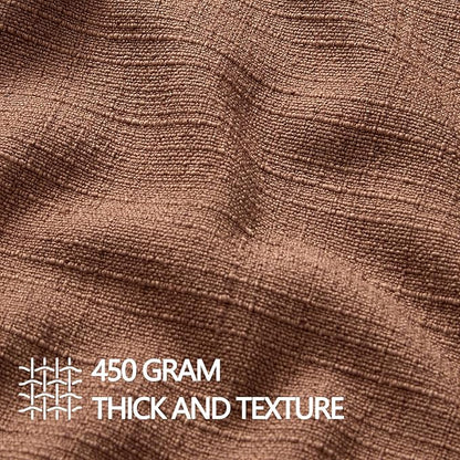 MIULEE Pack of 2 Thick Textured Couch Throw Pillow Covers, Rust Terracotta Decorative Pillow Covers 20x20, Neutral Linen Cushion Cases for Sofa Bed Living Room Modern Farmhouse Home Decor, No Filling