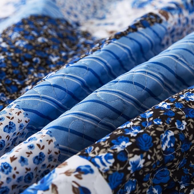 HoneiLife Queen Bedspreads - Oversized 106"x106" Quilt Sets, 3-Piece, All Season Use, Microfiber Coverlet