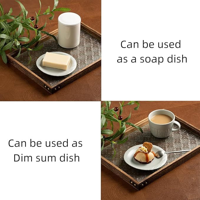 Ceramic Jewelry Tray Decorative Ring Holder and Trinket Dish for Women Wedding Engagement Birthday Gift for Her Jewelry Vanity Tray graduation gifts (grey)