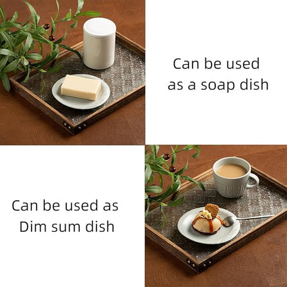 Ceramic Jewelry Tray Decorative Ring Holder and Trinket Dish for Women Wedding Engagement Birthday Gift for Her Jewelry Vanity Tray graduation gifts (grey)
