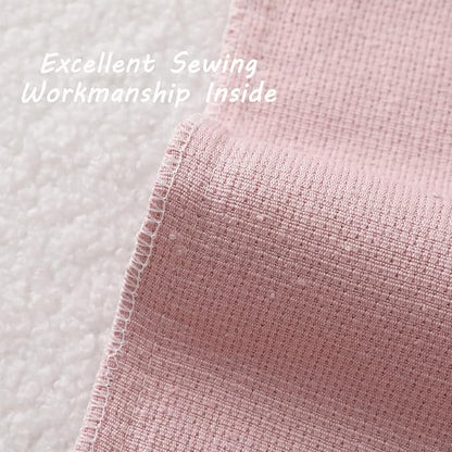FUTEI Pack of 2 Pink Decorative Throw Pillow Covers 20x20 Inch Soft Cozy Solid Boucle Textured Cushion Case,Modern Home Decor for Couch Bed Living Room