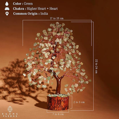 Crystal Tree of Life Green Aventurine Healing Crystal Trees for Home & Office Decoration, Handmade Bonsai Trees for Positive Energy, Money, Good Luck, Christmas Decor, Birthday Gifts for Women, Mom