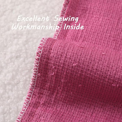 FUTEI Pack of 2 Hot Pink Decorative Throw Pillow Covers 12x20 Inch Soft Cozy Solid Boucle Textured Lumbar Pillow Cases,Modern Home Decor for Couch Bed Living Room