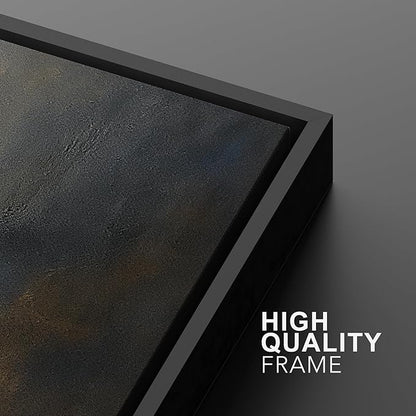 MUDECOR Framed Wall Art Print Set Dark Abstract Modern Contemporary in Navy Blue and Gold Brushstrokes Illustrations Modern Art Decorative Colorful for Living Room, Bedroom, Office - 24"x36"x3 Black