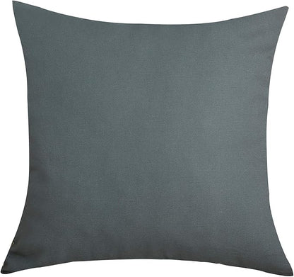 TangDepot Handmade Decorative Solid 100% Cotton Canvas Throw Pillow Covers/Pillow Shams, (20" x20" , Steel Grey, 1 Count (Pack of 1))