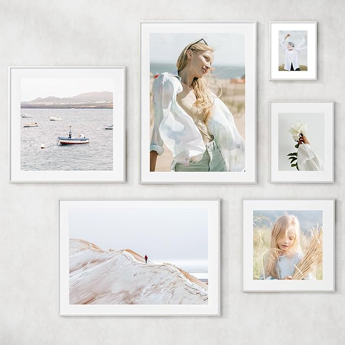 16x24 inch Metal Poster Frame - 16 x 24 Thin Aluminum Picture Frames Matted for 12x18 Photos, Artworks, Prints, Puzzle - High Definition Plexiglass - Vertical and Horizontal Display - Wall Hook Hanging Hardware Included - Silver, Set of 1