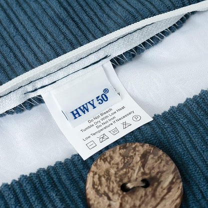 HWY 50 Blue Chenille Throw Pillow Covers 16x16 Inch with Triple Buttons, Soft Farmhouse Accent Decorative Cushion Cases for Couch Sofa Bed Living Room Pack of 2