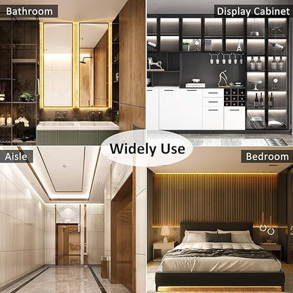 PAUTIX COB LED Strip Light CCT Tunable White IP65 Waterproof,CRI90+ 24ft/7.5m 2700K-6500K Dimmable 24V LED Tape Light,for Under Cabinet Bedroom Kitchen DIY Lighting(Adapter&Controller NOT Included)