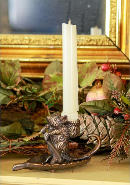 Intrepid Mouse Candleholder