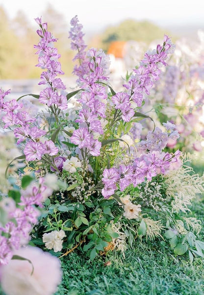 IPOPU Purple Artificial Gladiolus Flowers 5PCS Lavender Flowers Artificial Gladiolus 33" Long Stem Artificial Flowers for Tall Vase Wedding Home Party Table Floral Arrangement (Light Purple)