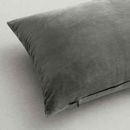 MIULEE 24x24 Inch Euro Sham Velvet Pillow Covers, Set of 2 Large Square Decorative Pillows -Grey Super Soft for King Bed, Sofa, Couch, Accent Chairs with Hidden Zipper